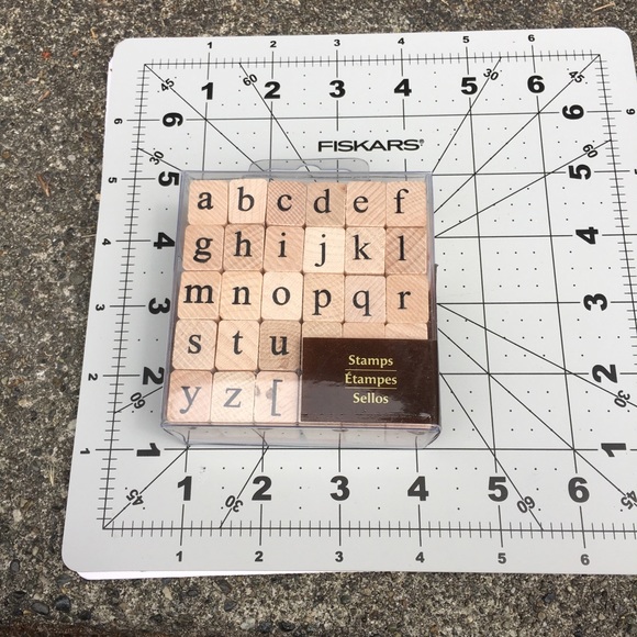 Rubber stamps alphabet wood mounted - Picture 3 of 4